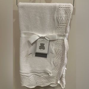 Manhattan Kids White Cotton Baby Blanket
